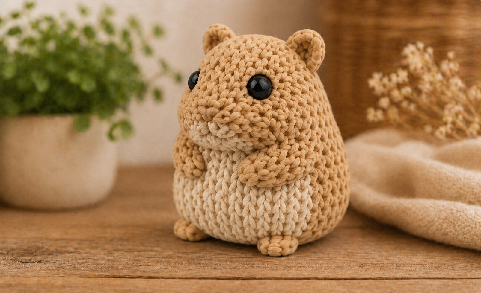 Cute Crochet Hamster – Easy 3D Model