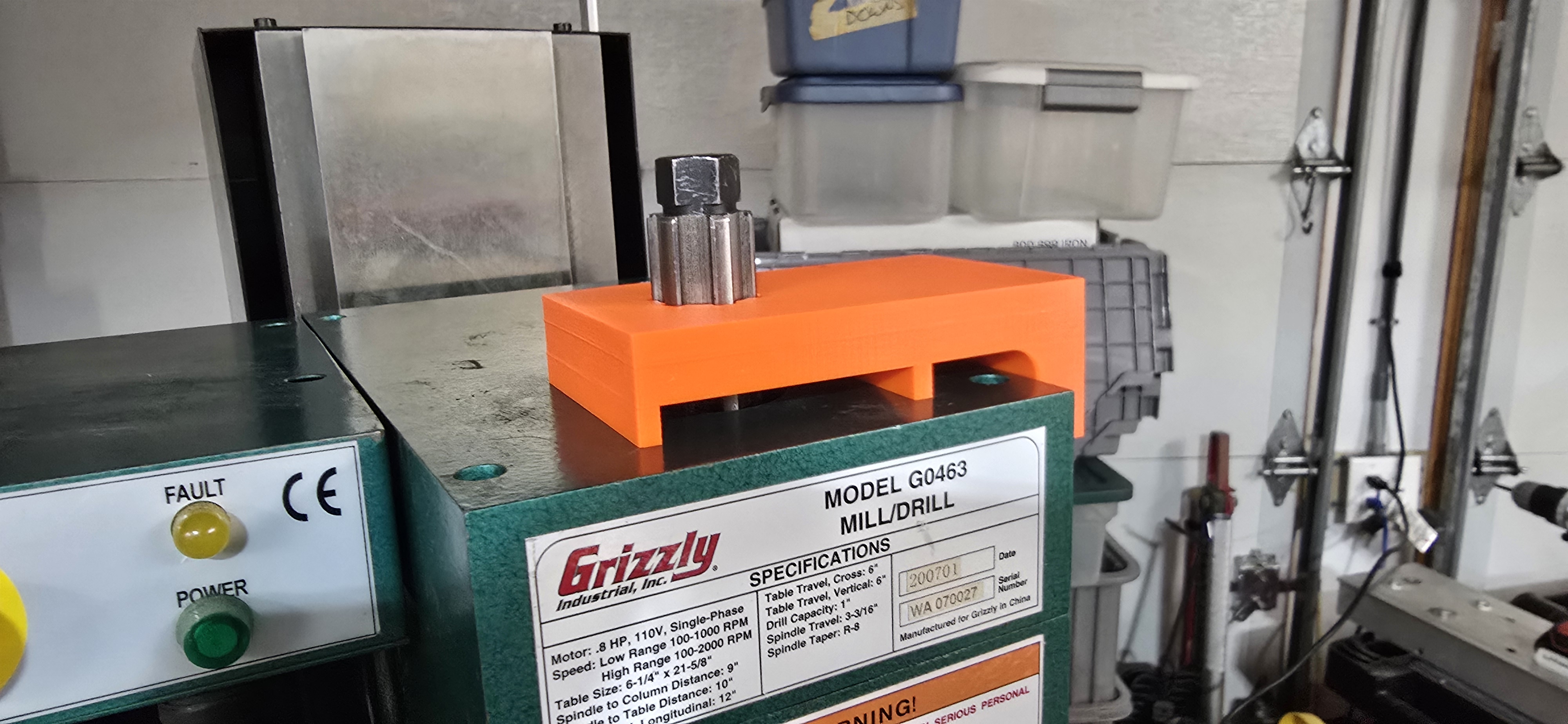 Sieg X3 spindle spline lock