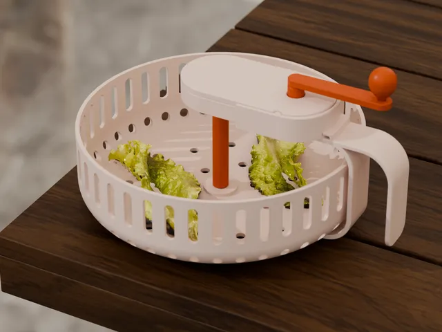 Compact Modular Salad Spinner v1
