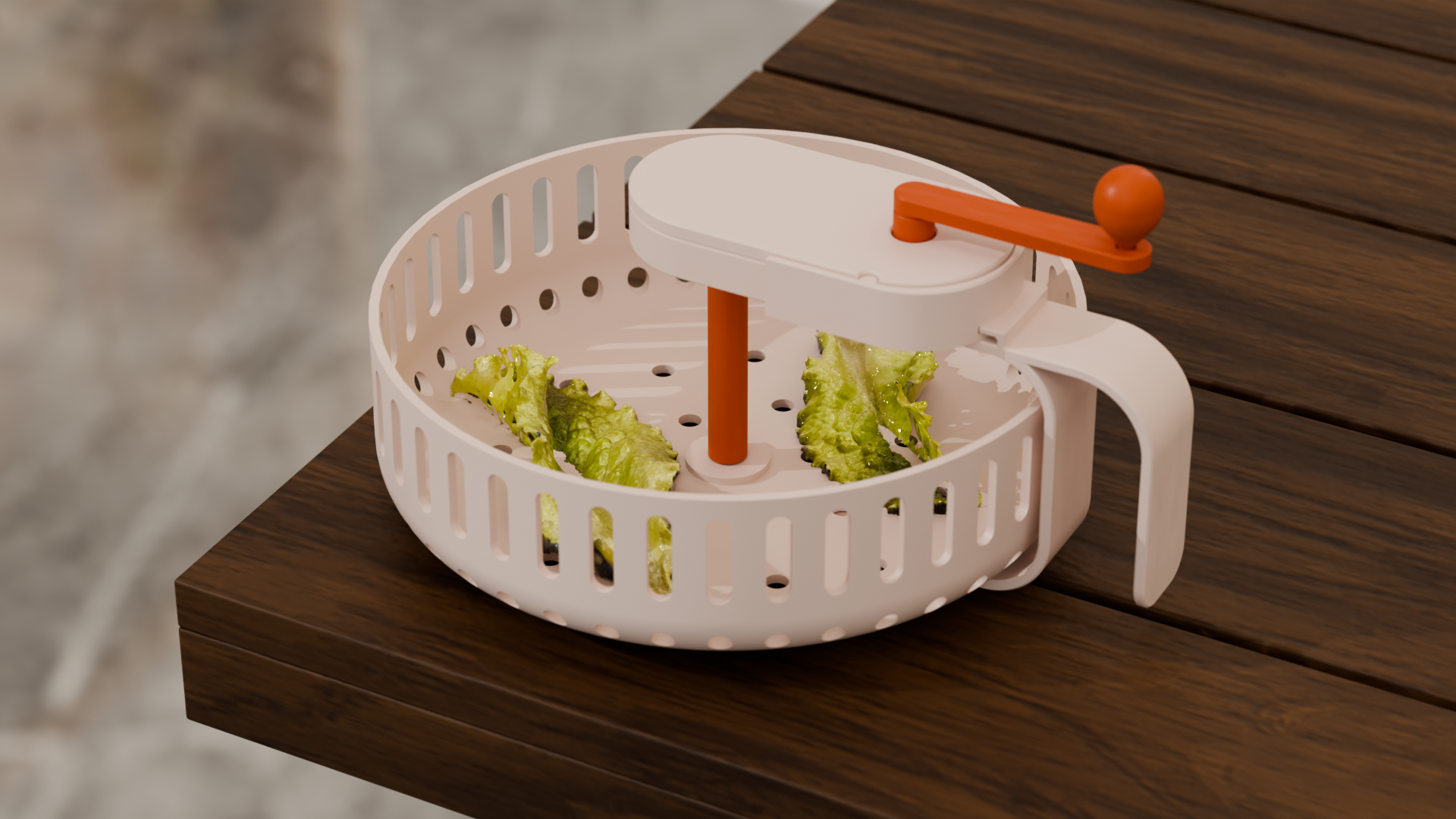 Compact Modular Salad Spinner v1