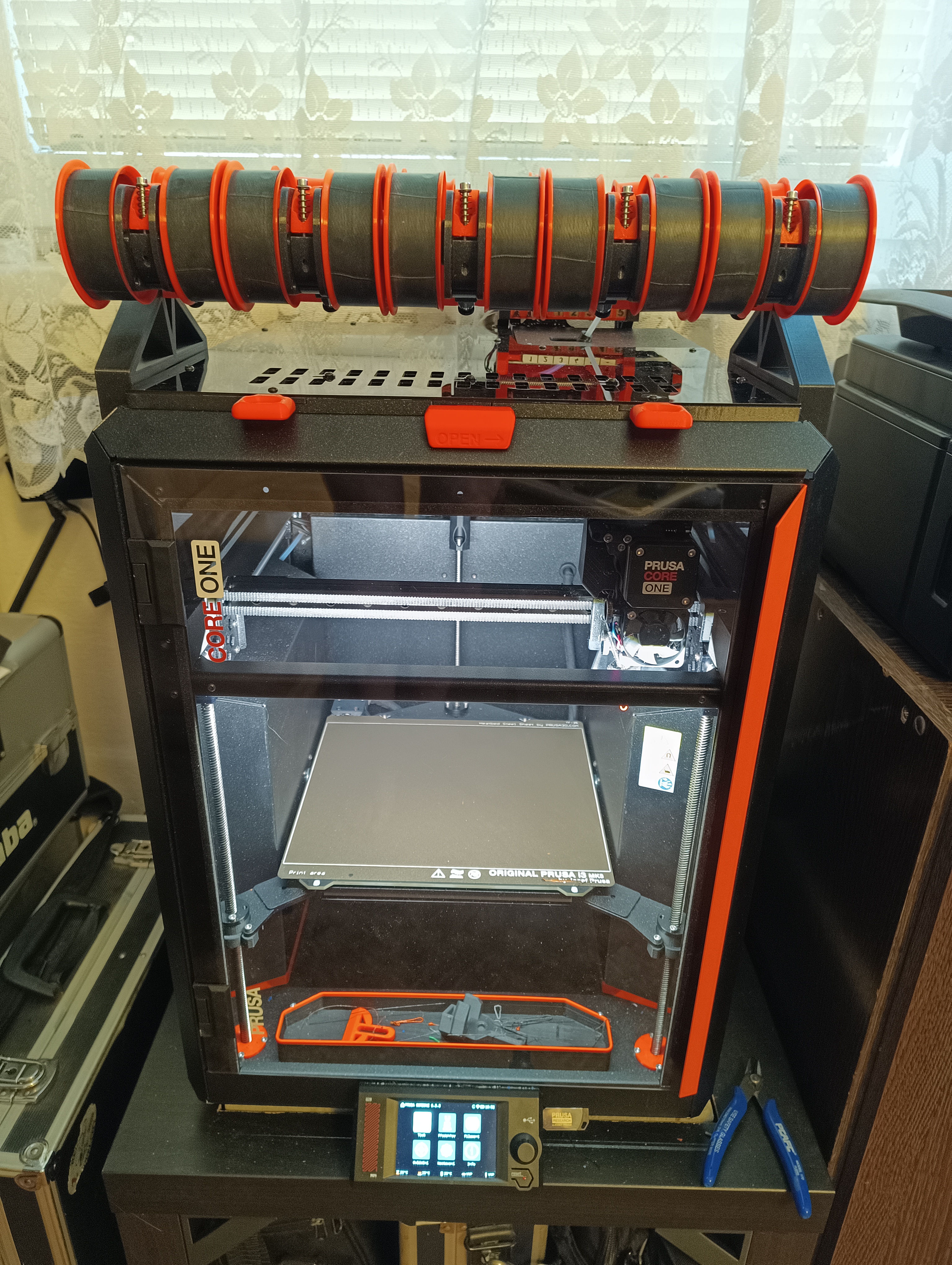 Adaptable rewinder installation on Prusa CORE One UltiMulti MMU3