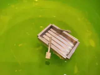 it is a little boat from minecraft