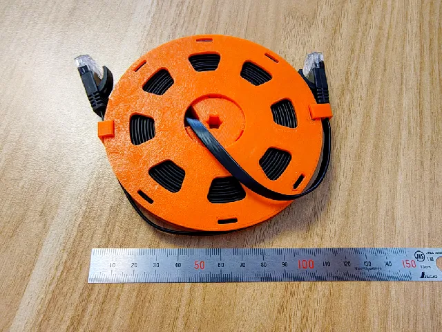 Flat ethernet cable spool with drill winding core (5m)