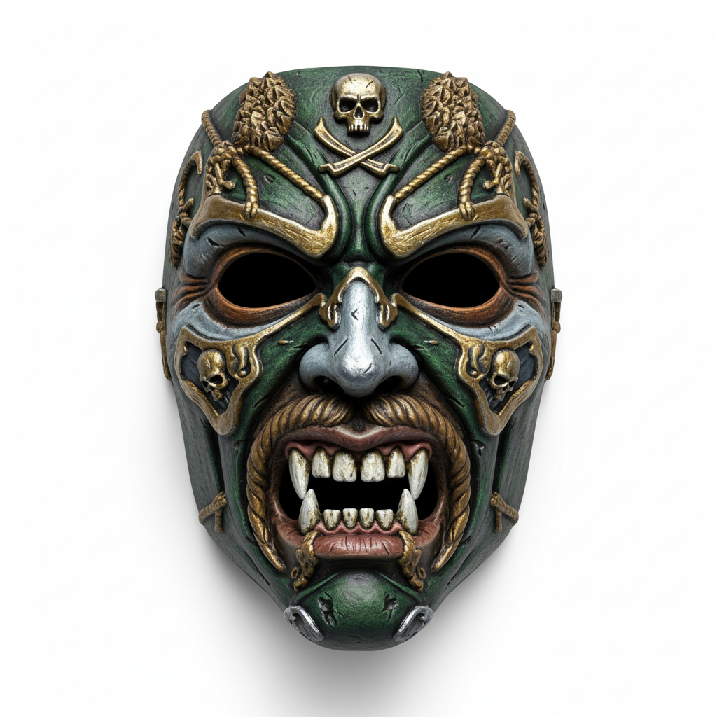 Cursed Pirate Captain, mask, cosplay, wearable, costume, face, helmet
