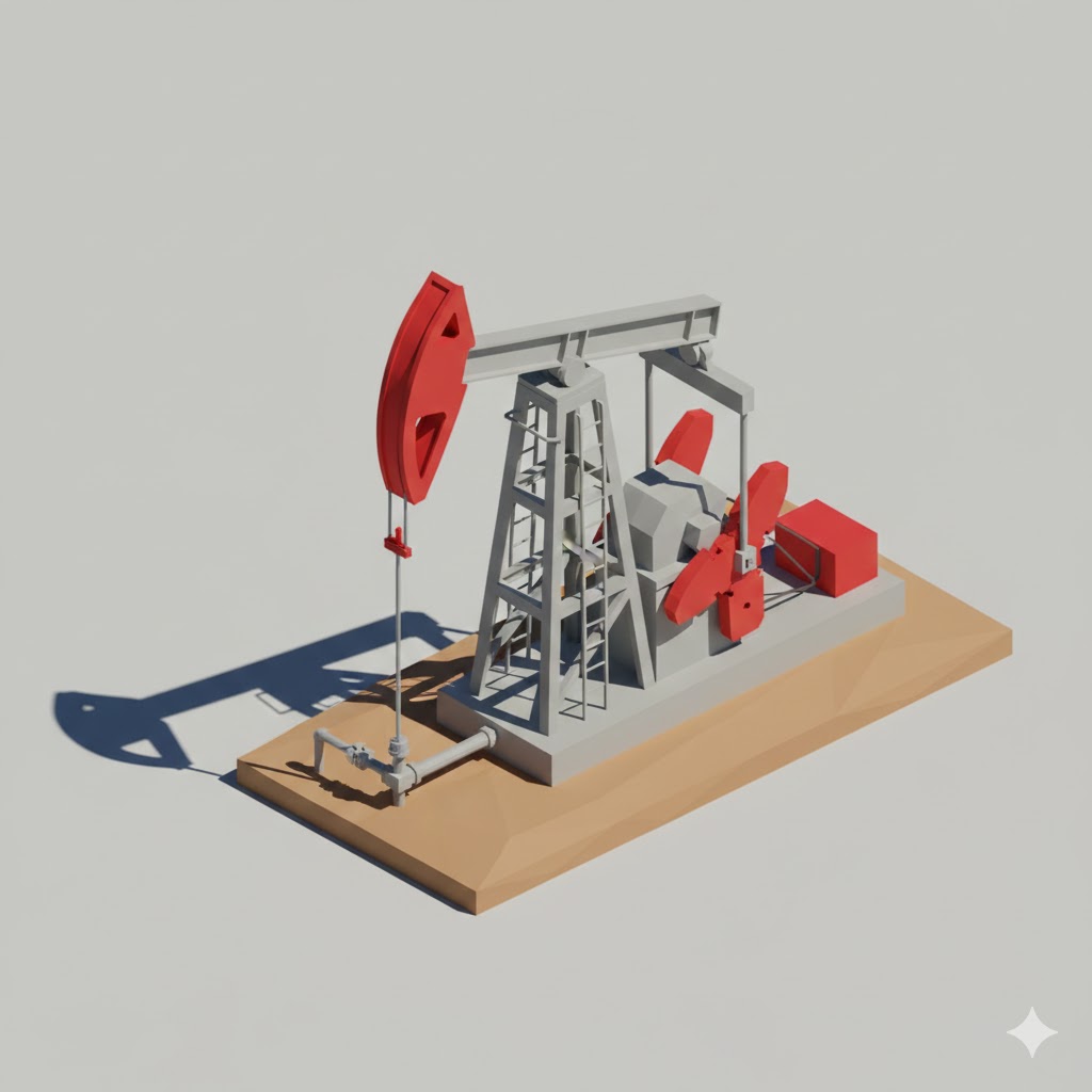 Low Poly Oil Pumpjack