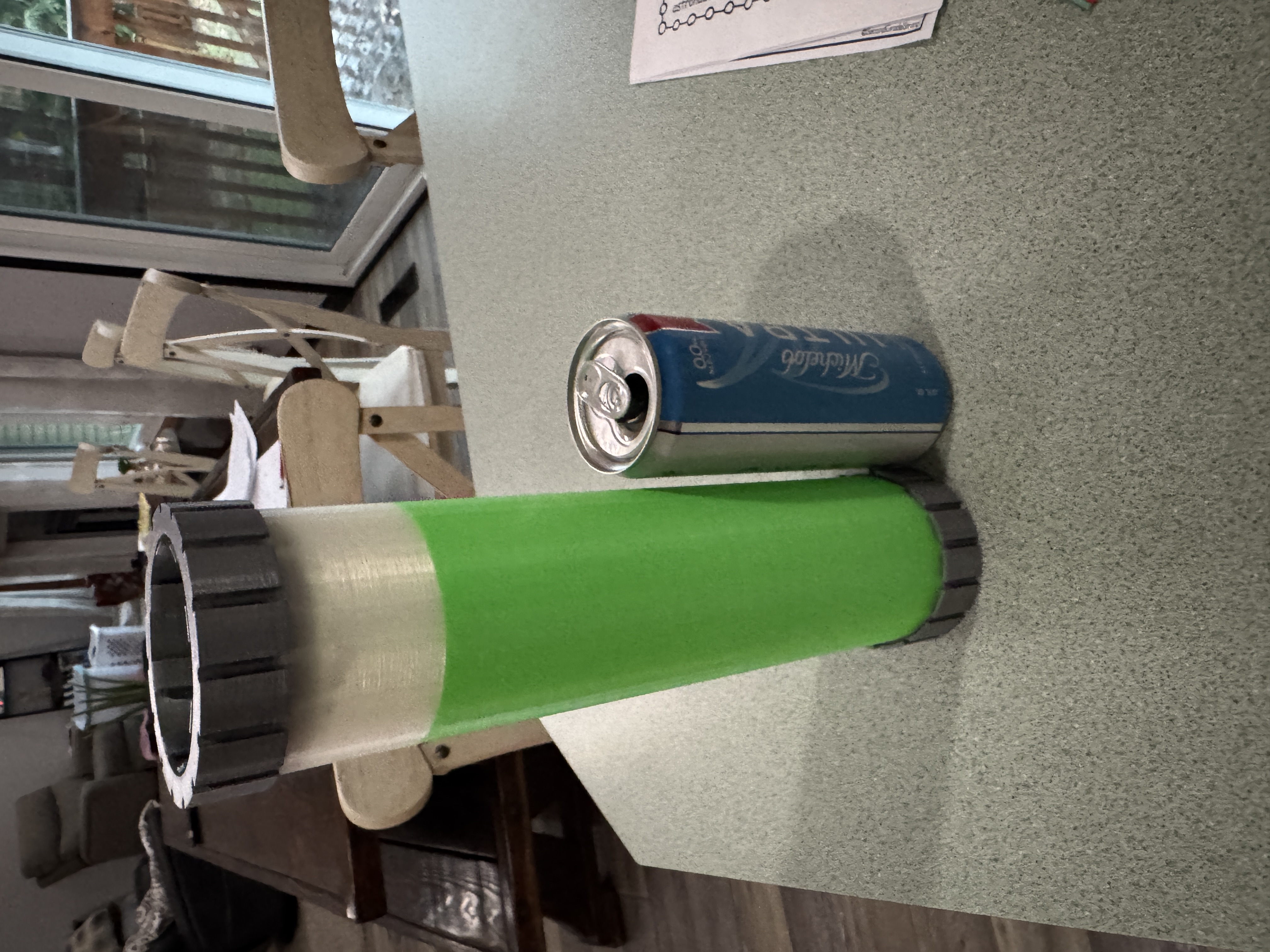 Sleek bottom load double decker beer koozie