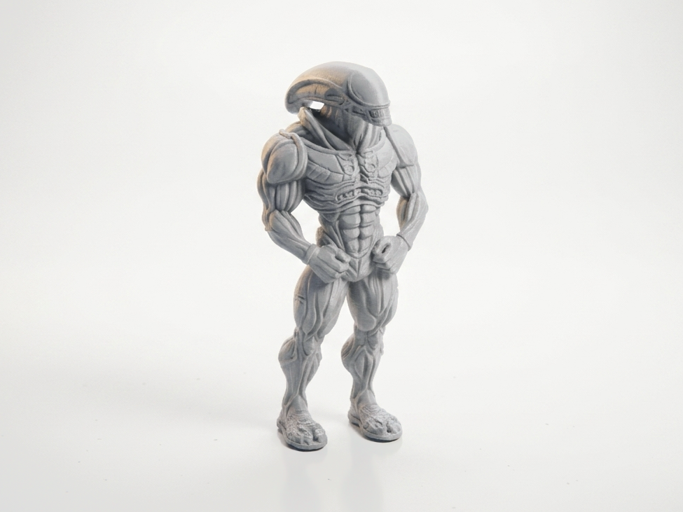 Buff Xenomorph Figurine Sci-Fi Collectible 3D Printable