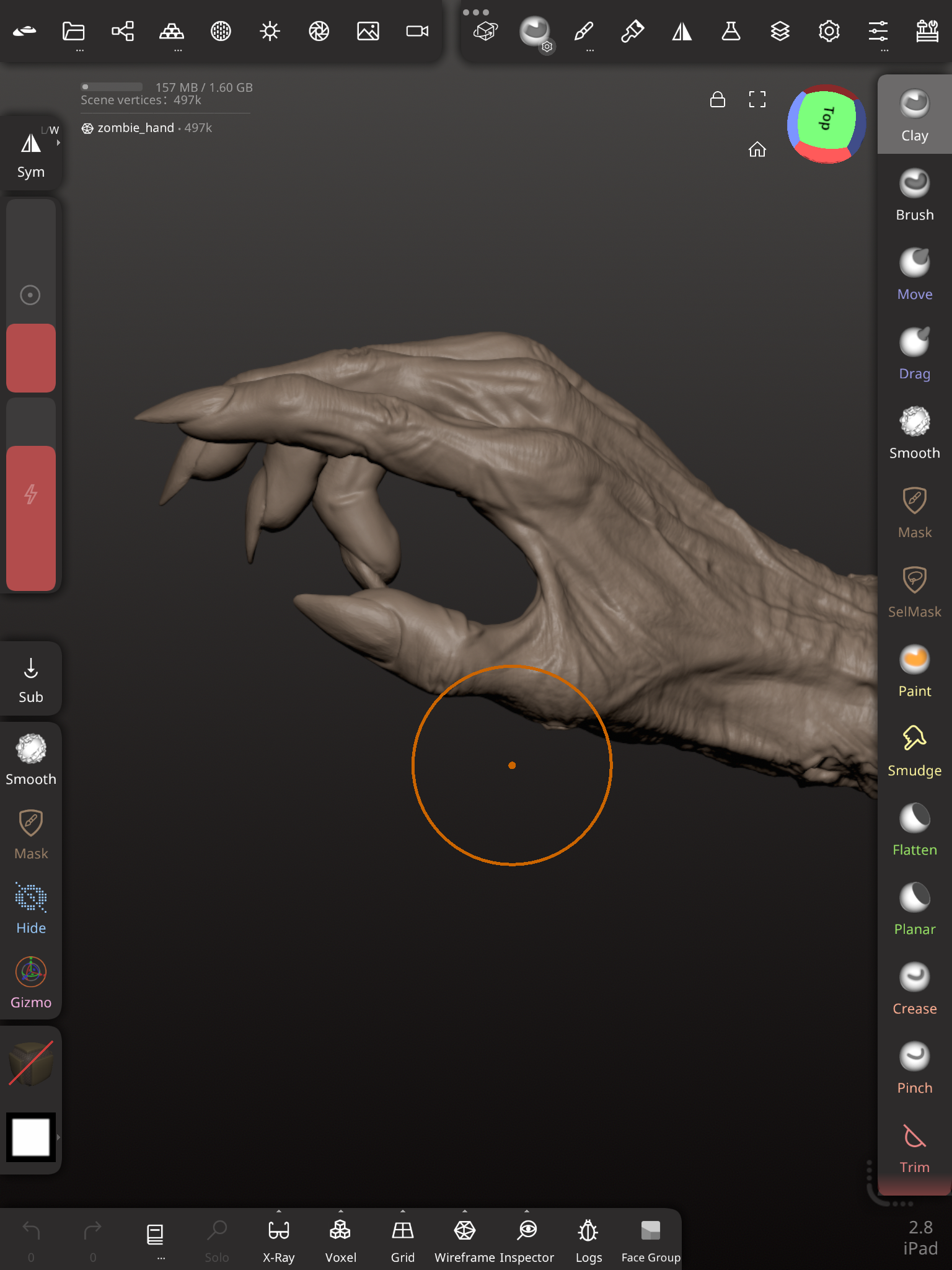 Zombie hand long nails