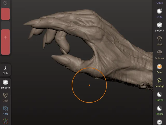 Zombie hand long nails