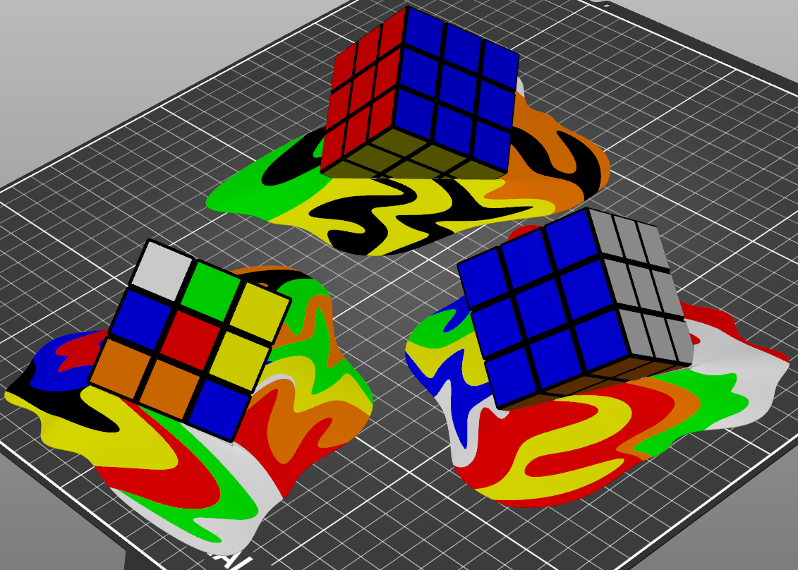 ACCURATE Melting Rubik's Cube, mixed and solved with CMYKW ColorMix Version!