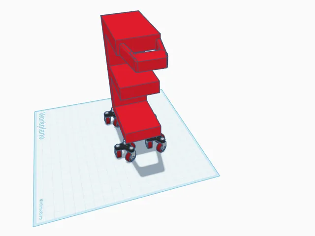 "e" shelf on wheels