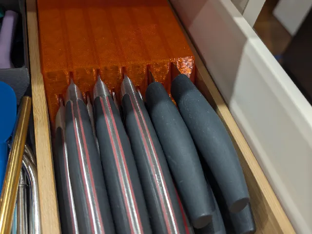 Steak Knife Block - In-Drawer (partially parametric)
