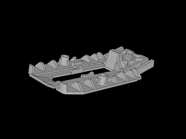 Lego Compatible (32306-f3.dat) Technic Wheel Holder  9 x  3 (Open and Bent Upwards 14 degrees)