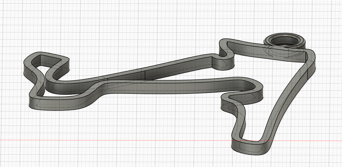 F1 Zandvoort track keychain