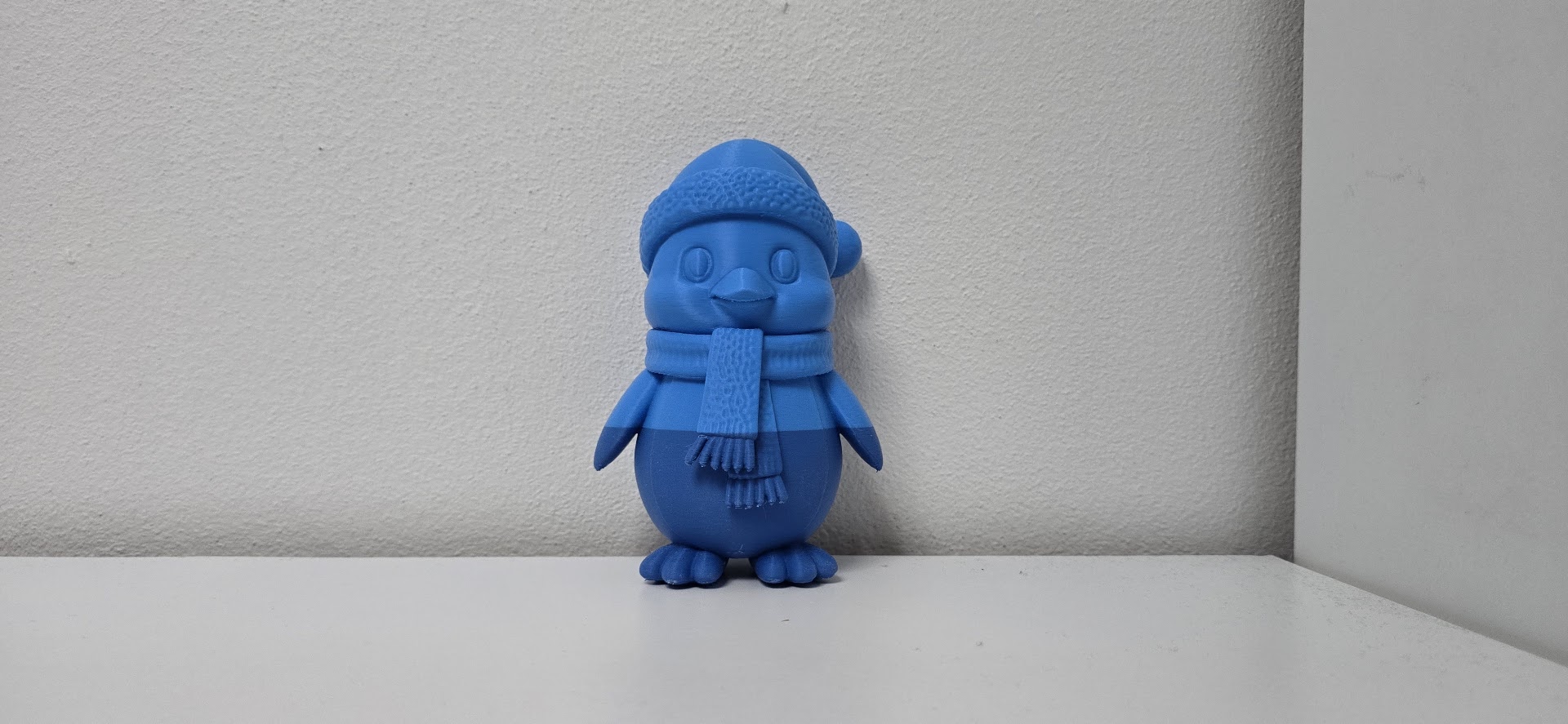 Penguin with Winter Hat and Scarf Holiday Figure