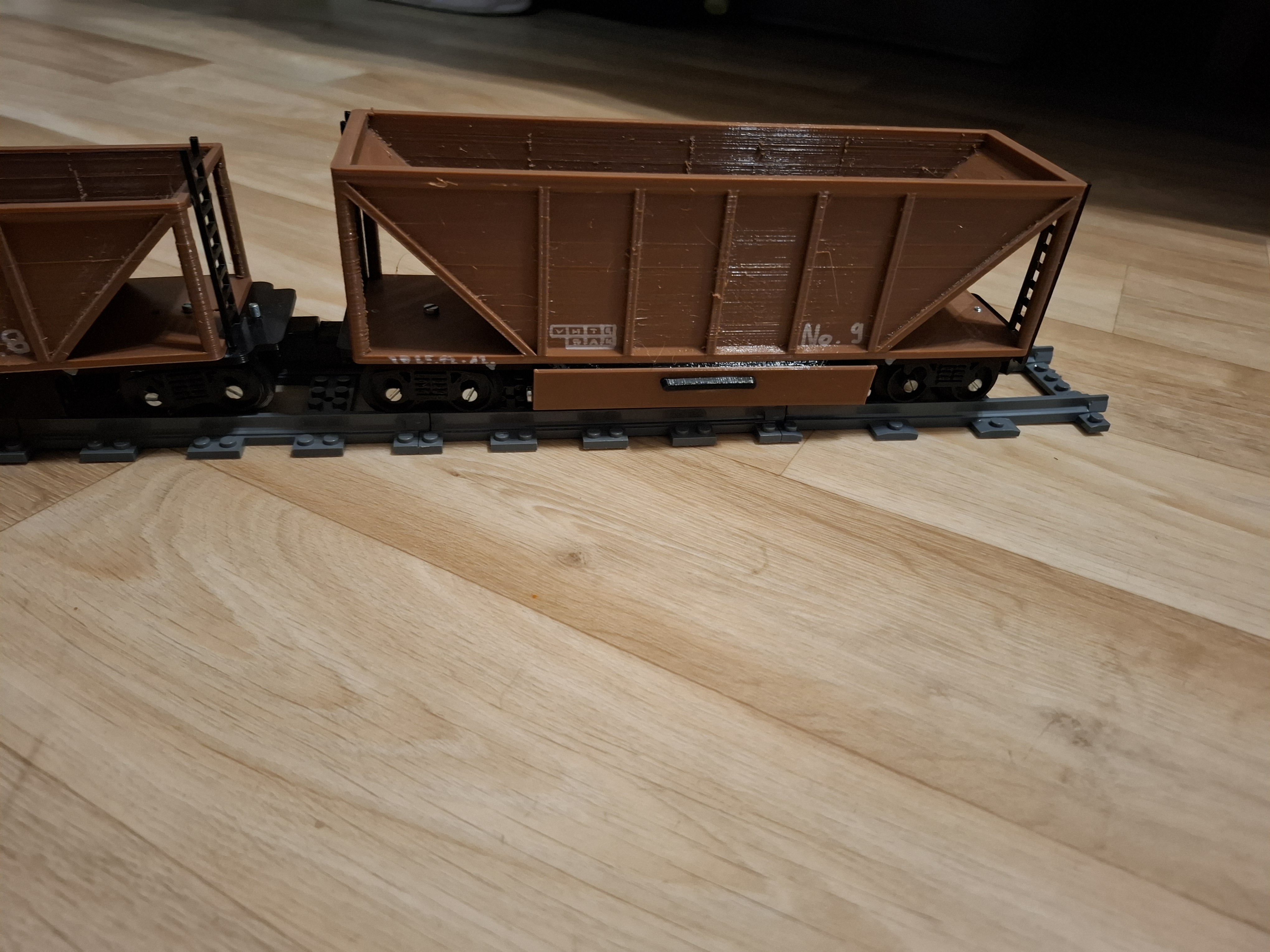 Lego train - compatible  functional hopper car