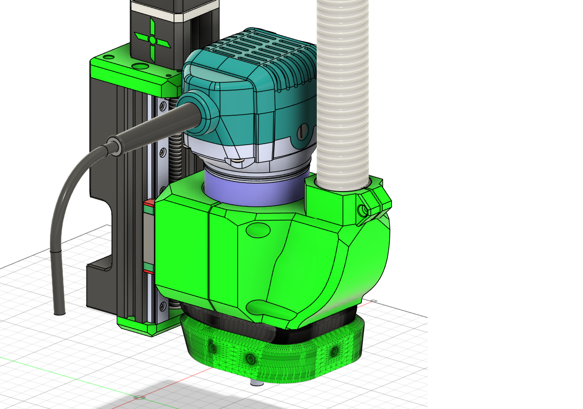 E3CNC integrated vacuum port