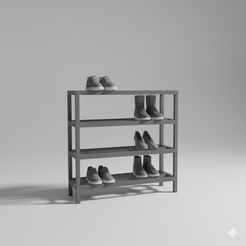 Low Poly Shoe Rack