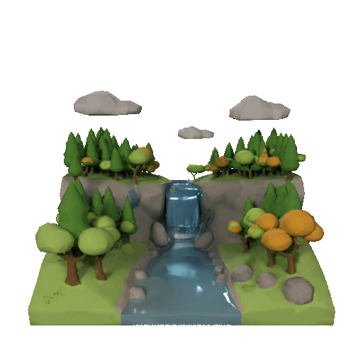 Low Poly Waterfall — miniatura 2