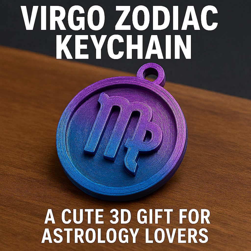 Virgo Zodiac Keychain – A Cute 3D Gift for Astrology Lovers
