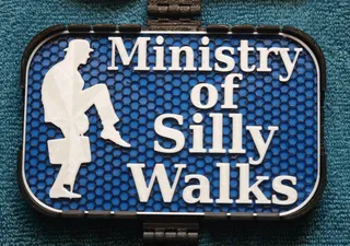 Ministry of Silly Walks sign