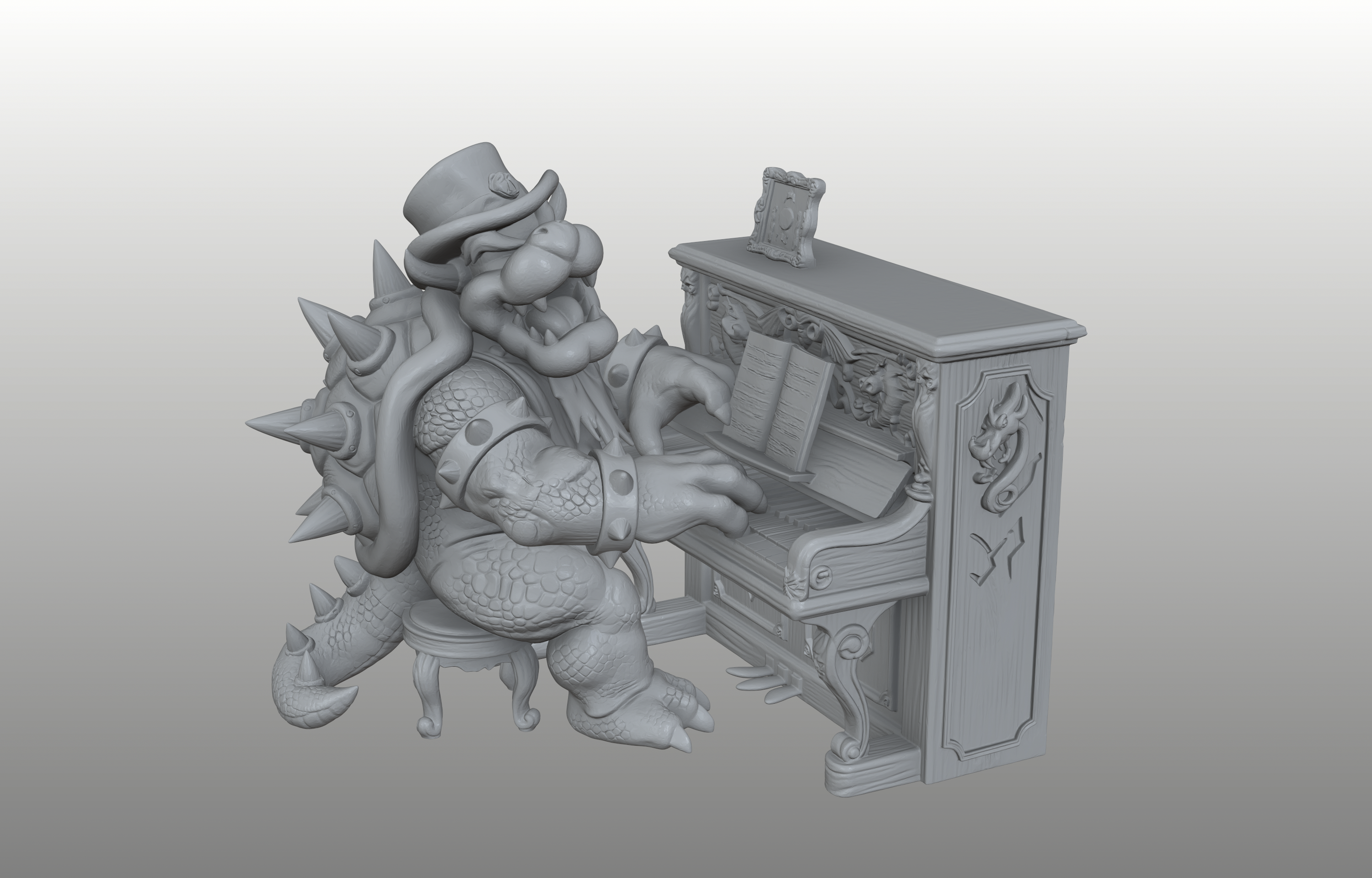 Bowser Meme - The Lava Ballad - Singing Turtle King at the Piano