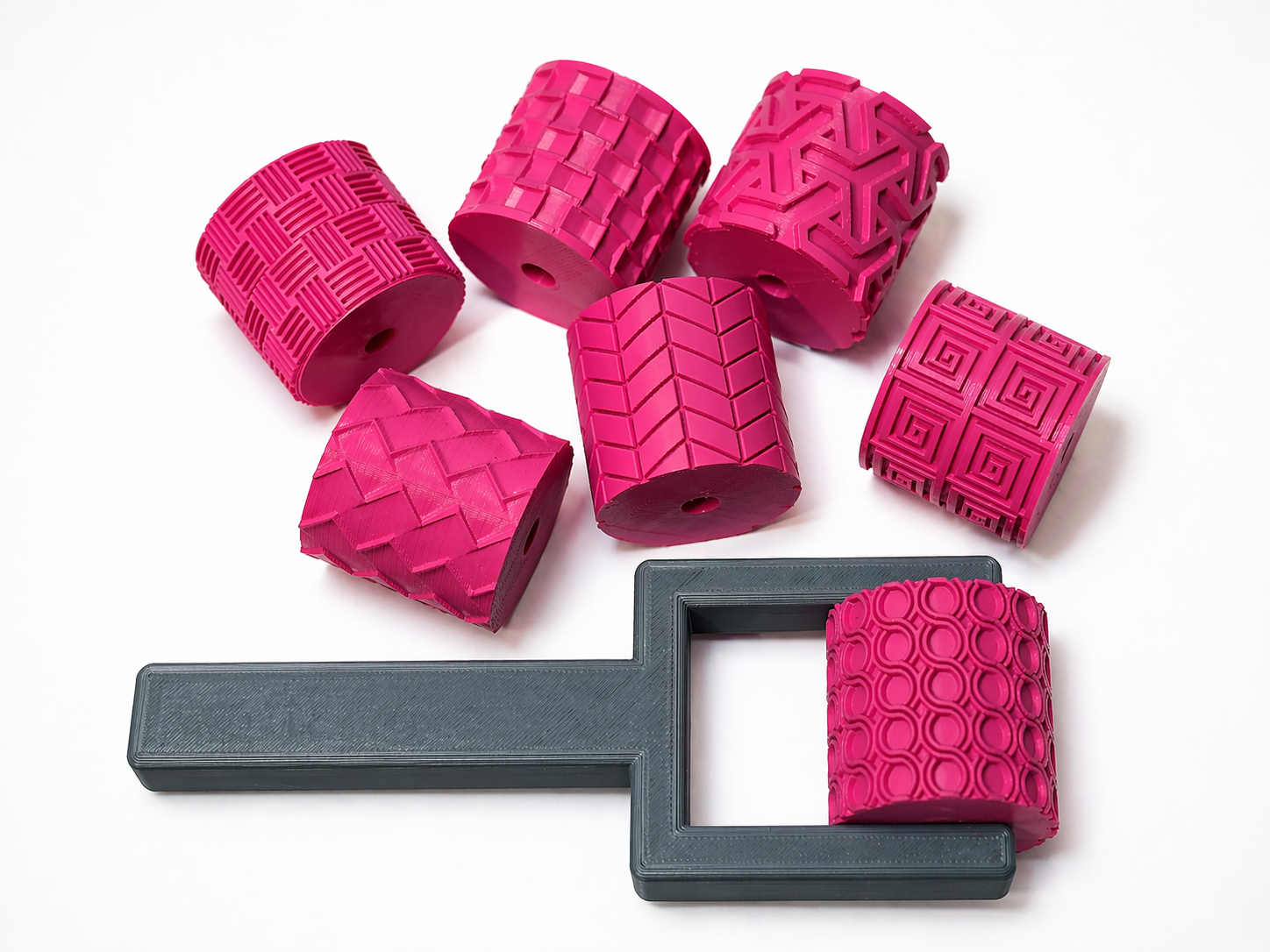 7 Unique Texture Rollers – Easy to Print | No Supports | Perfect Clay Patterns