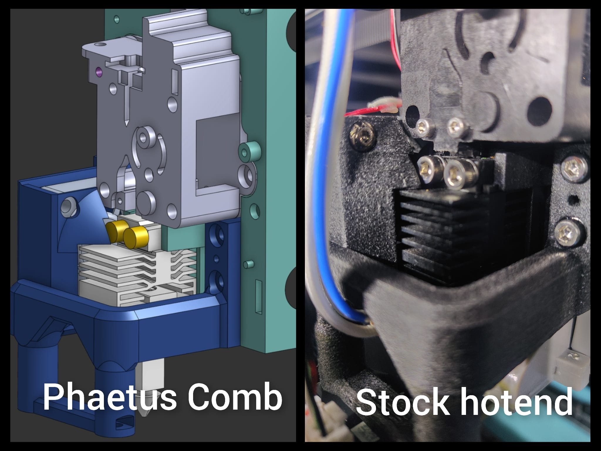 stew675's Beacon bracket with hotend air duct for Qidi Plus 4 for stock and Phaetus Comb hotends