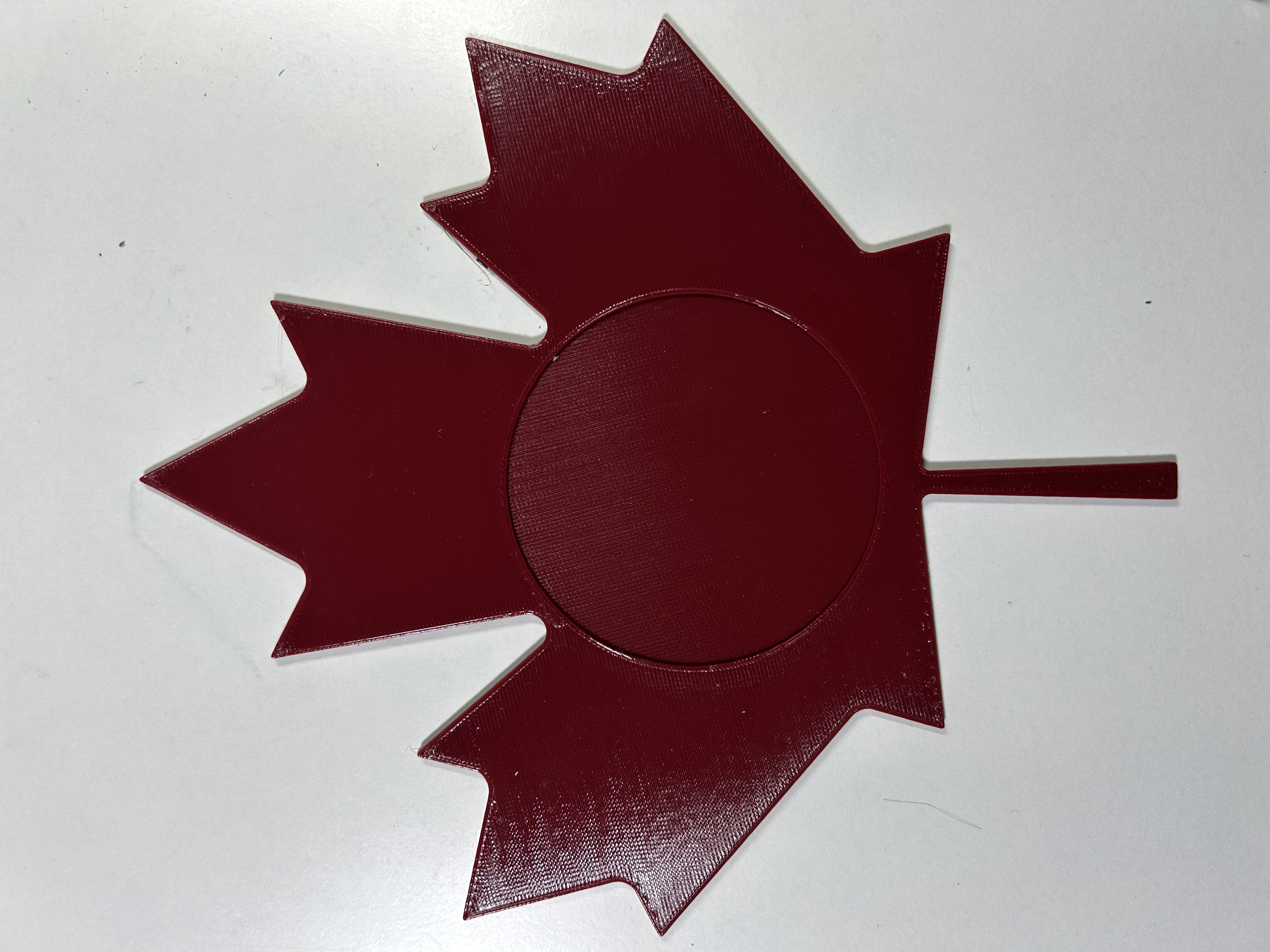 Miniatura 2 do modelo 3D Maple Leaf Decoration/Coaster