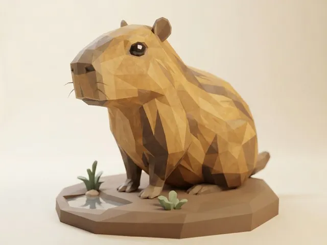 Low Poly Capybara