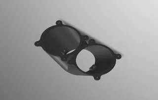 Dual 120 mm fan duct to D 100 mm