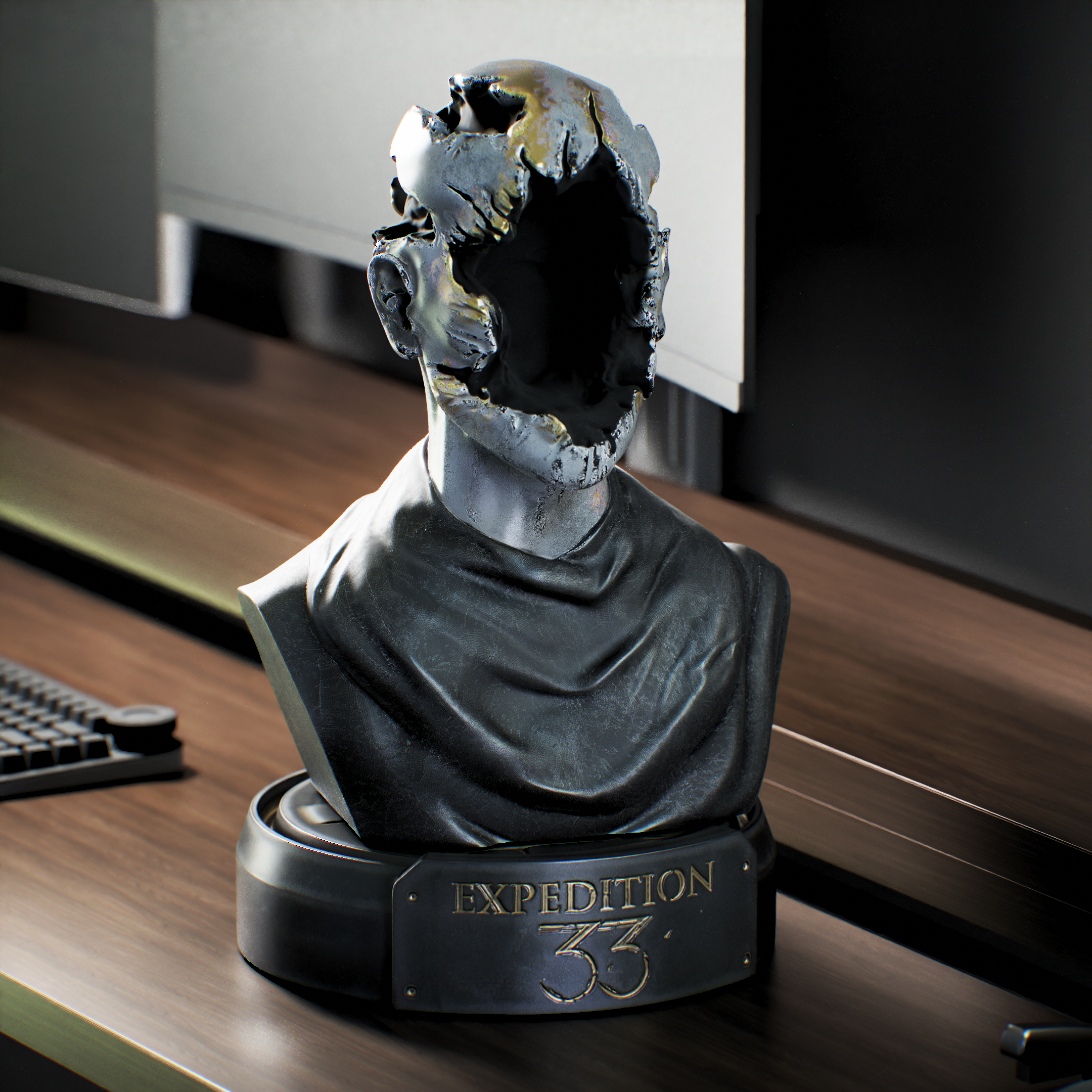Curator Bust of Clair Obscur Expedition 33 - Busto de Jefe Final Renoir - Final Boss - Expedicion 33