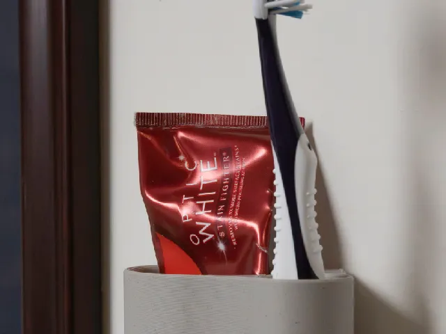 Slim Toothpaste Holder Wall Mount Command Strip
