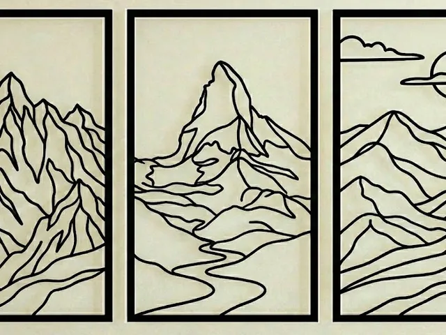Mountain Landscape Set | Adventure & Nature Wall Art | Minimalist