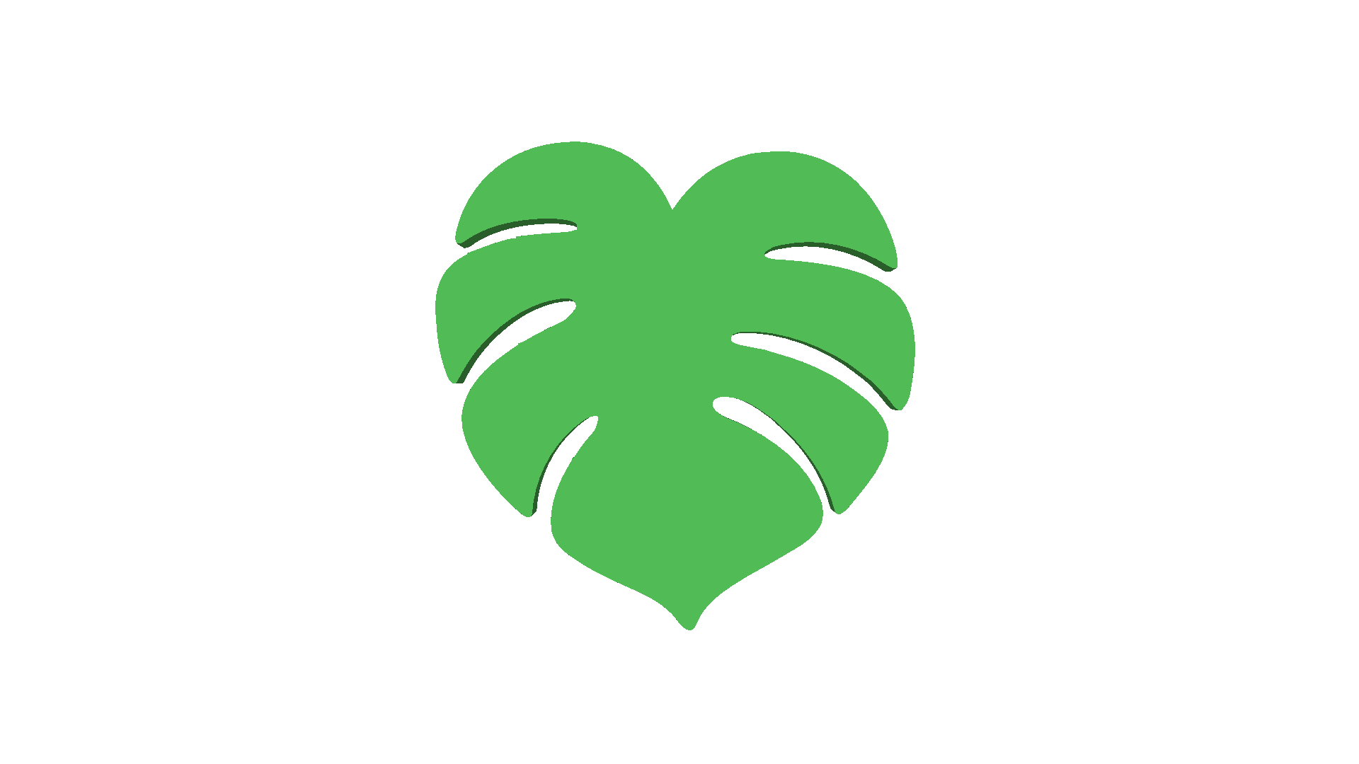Miniatura 2 do modelo 3D Monstera Leaf Coaster Set