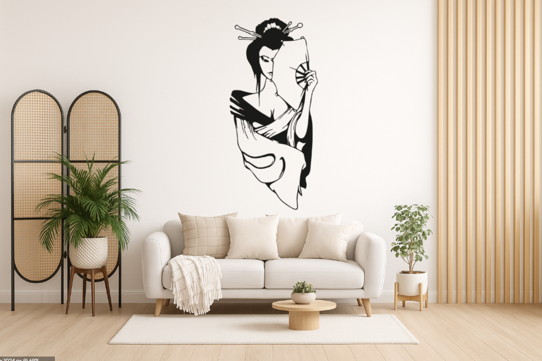 Wallart Japan Geisha