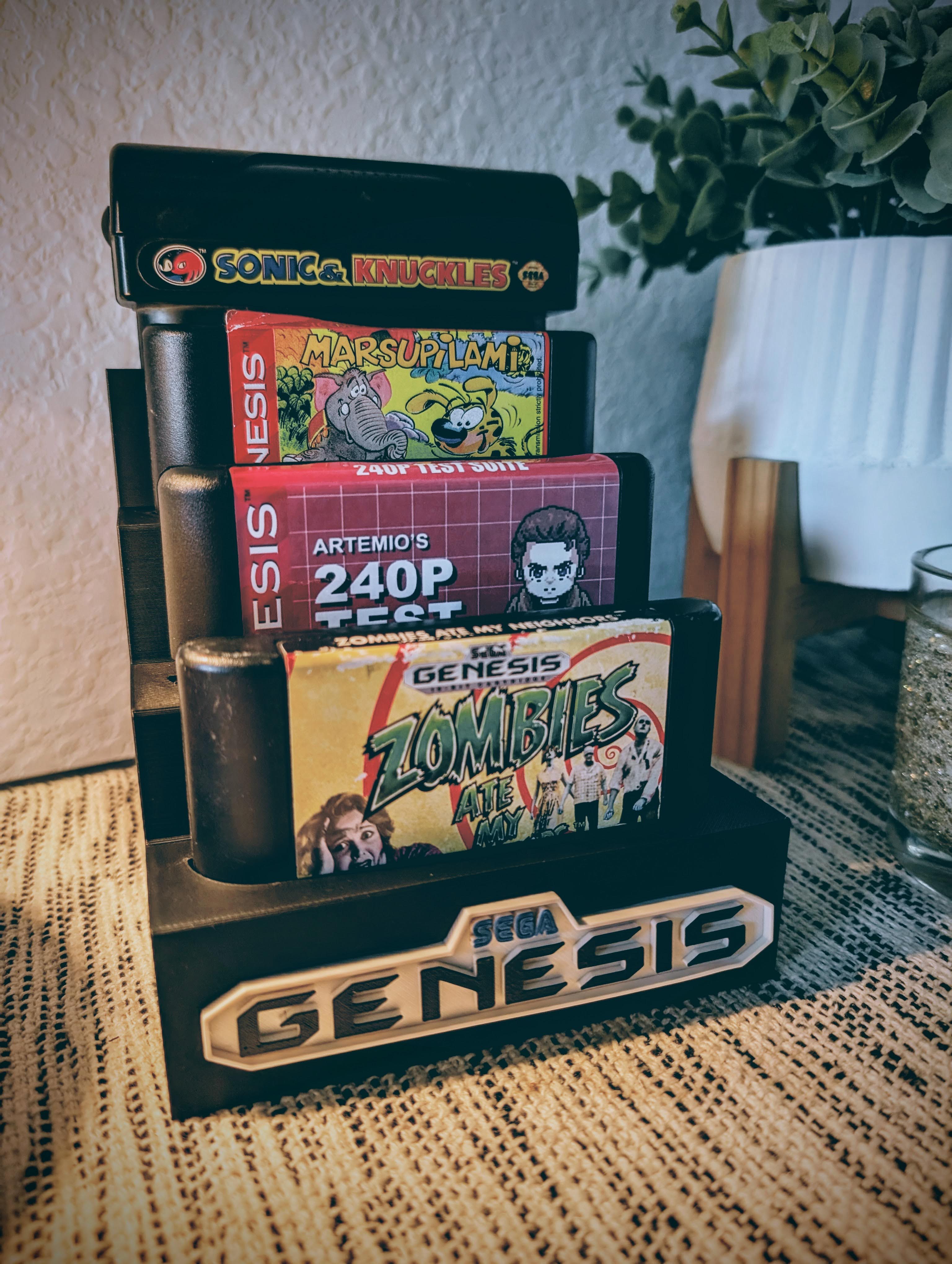 Sega Genesis Game Cartridge Stand