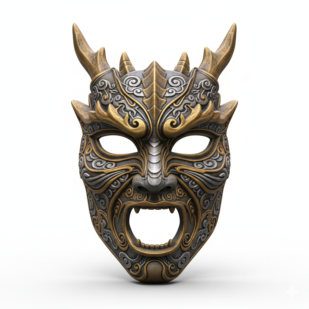 Ancient Dragon Emperor, mask, cosplay, wearable, costume, face, helmet
