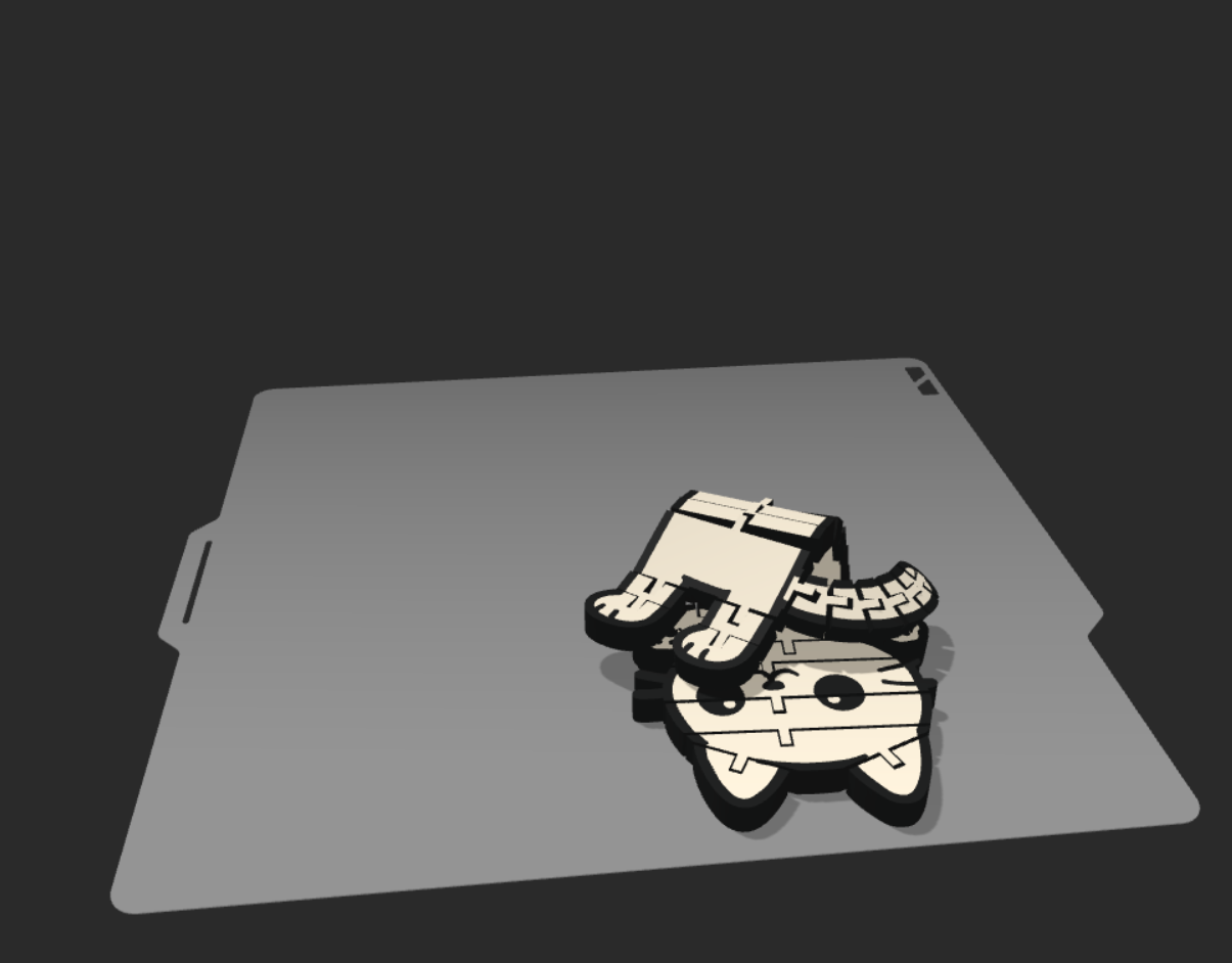 Miniatura 7 do modelo 3D Flexy Chibi Long Cat FLAT MULTICOLOR version
