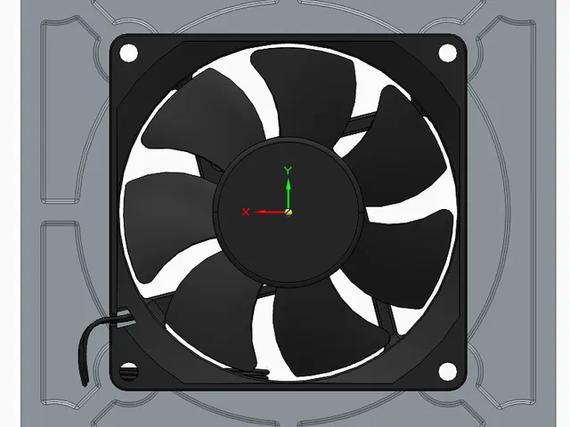 80mm Fan Center Adapter (Thin Edge) to 120mm Case V1