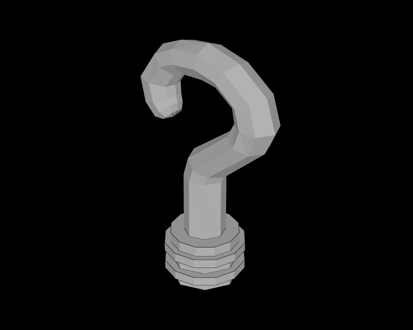 Lego Compatible (27146.dat) Minifig Utensil Cane Handle Curved Riddler Question Mark with Bar Holder