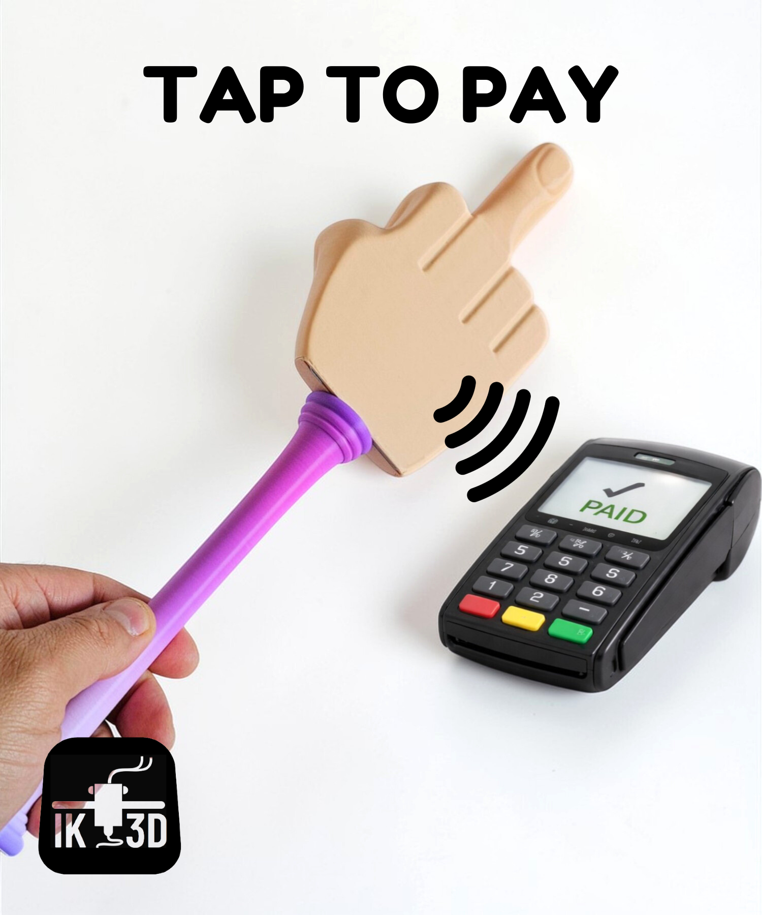 Tap To Pay Middle Finger Wand