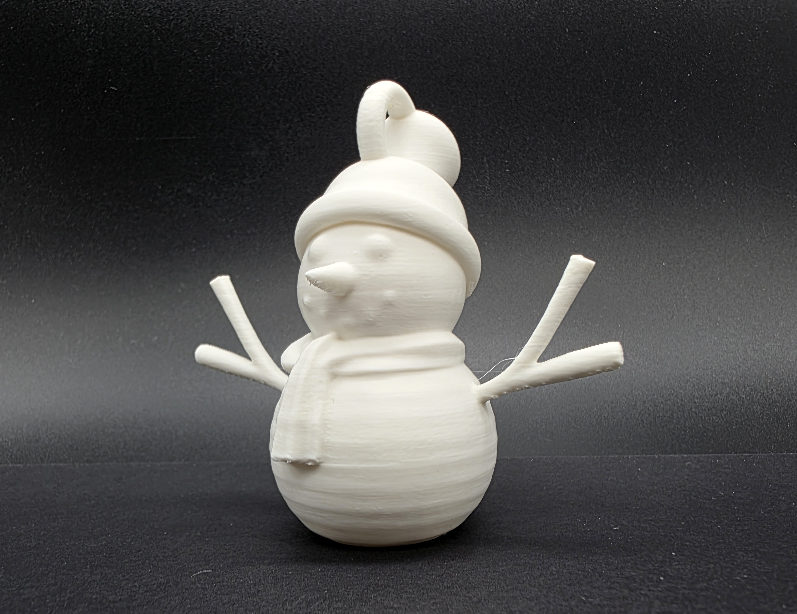 Knit-Cap Snowman Paintable Ornament
