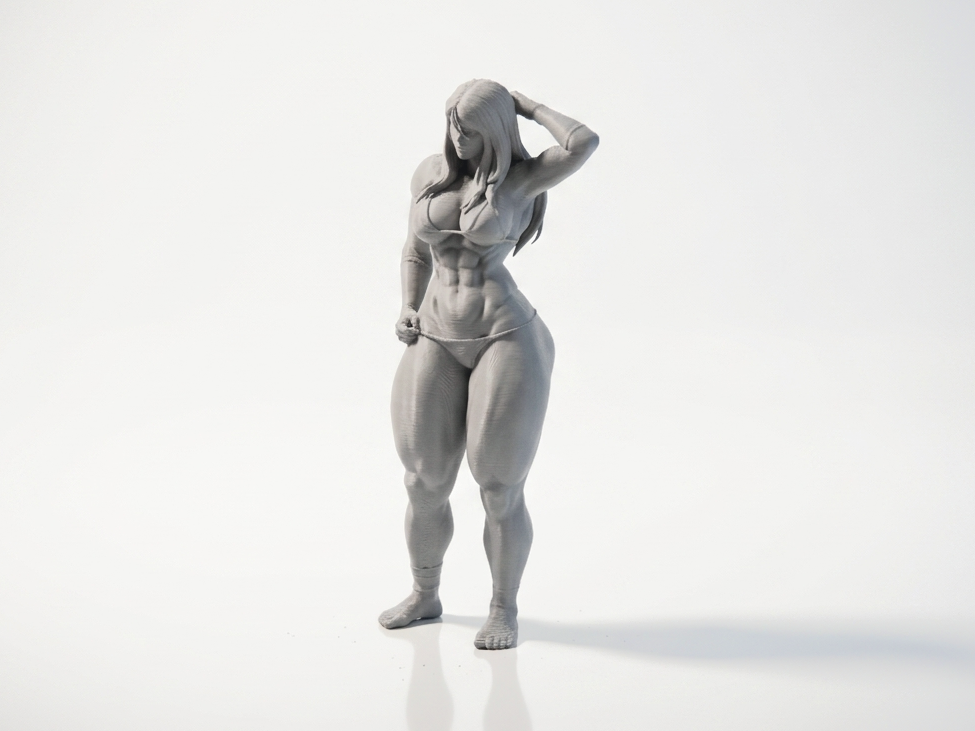 Ripped Kitara Anime Figurine 3D Printable