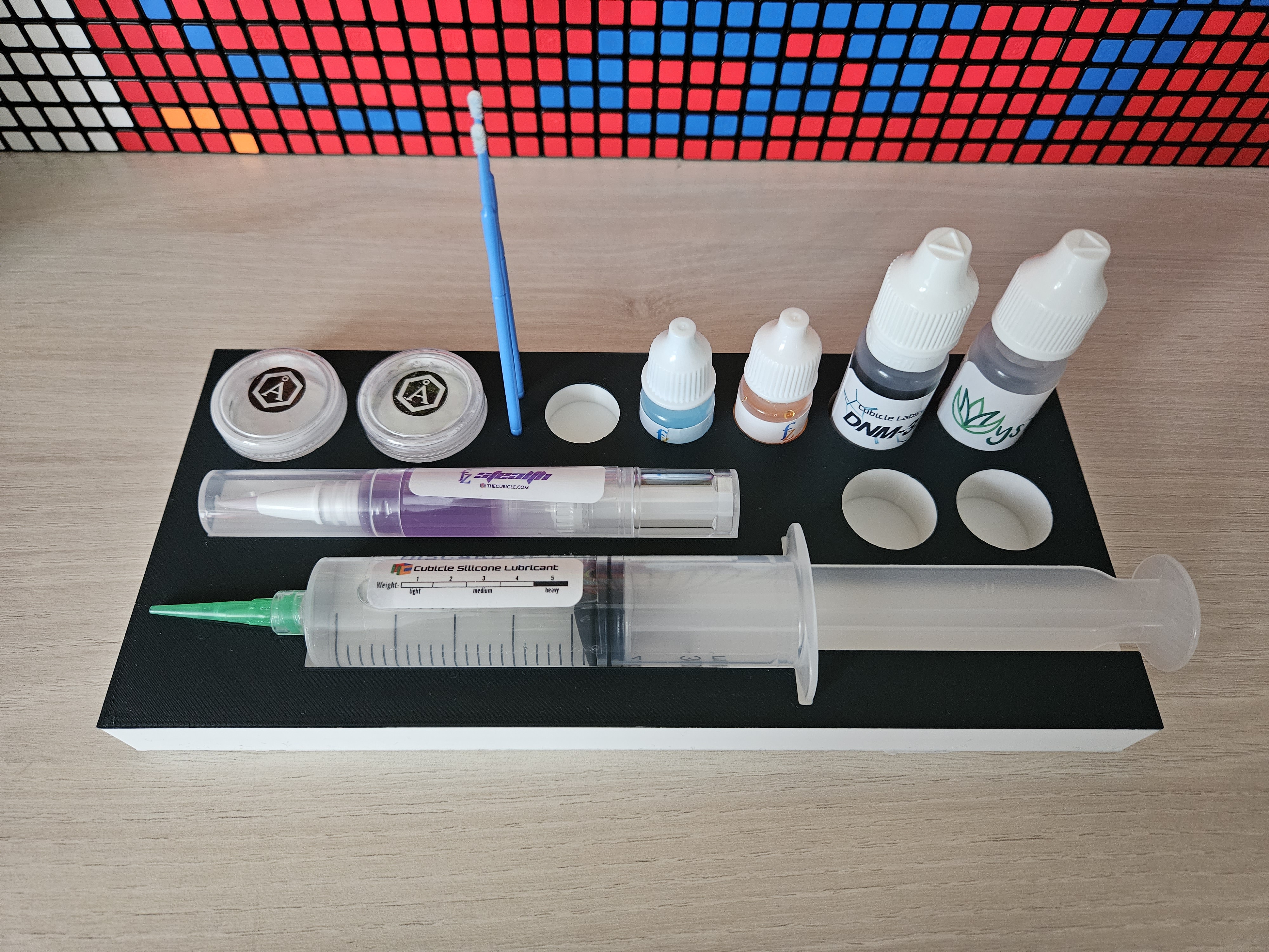 Rubik's Speed Cube Lube Organizer