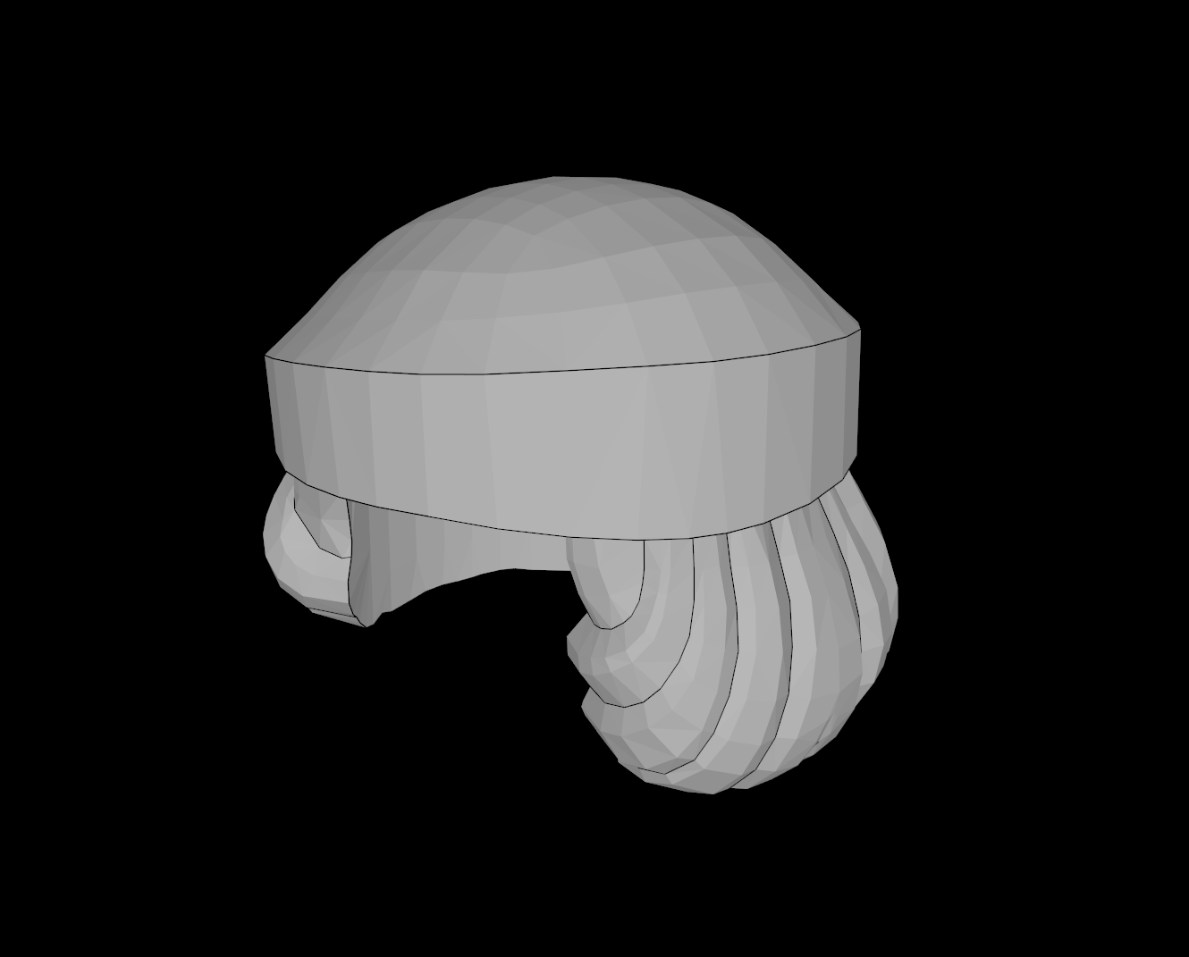 Lego Compatible (7506.dat) Minifig Hair Combo Hair with Hat Short Wavy Hair with Molded Beret Pattern