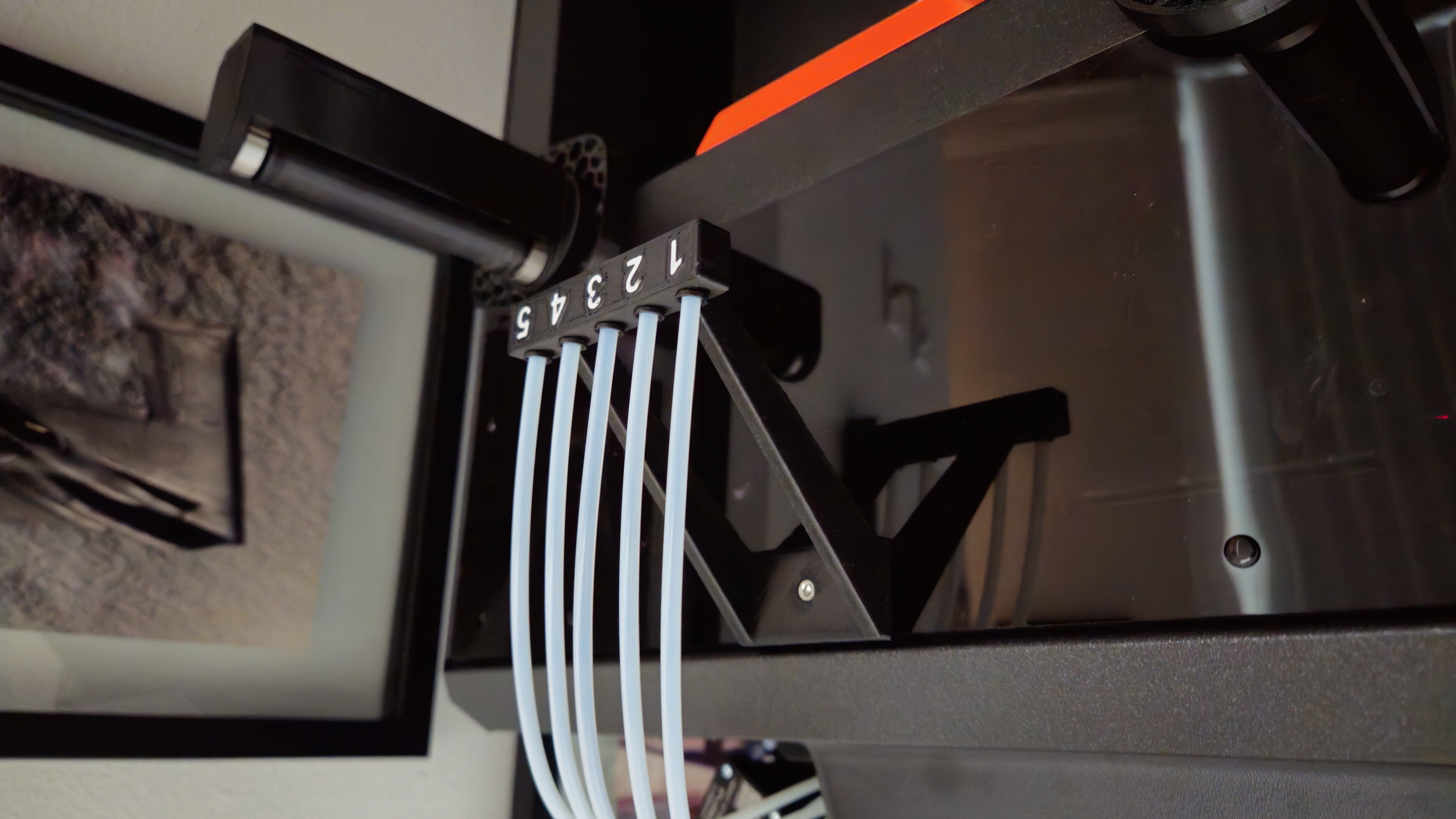 Prusa Core One + Numbered Spool PTFE Guide