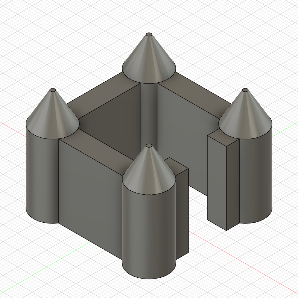 Small easy to print castle (4x4 cm)