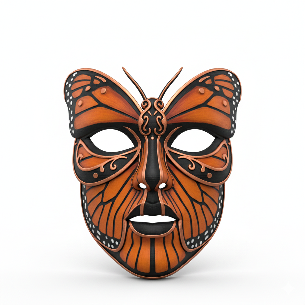 Butterfly Spirit Monarch, mask, cosplay, wearable, costume, face, helmet