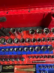 GRIDFINITY METRIC 3/8 INCH SOCKET ORG 10MM THROUGH 19MM